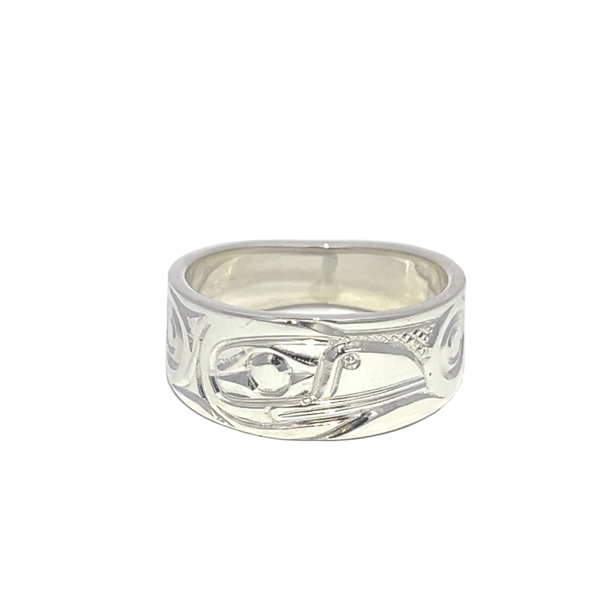 Ron Jackson Raven 3/8" Silver Tapered Band Rings* - Ron Jackson - Jewellery - House of Himwitsa Art Gallery