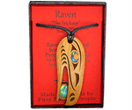 WOOD PENDANTS - Light Cherry / Raven - 205WPL - House of Himwitsa Native Art Gallery and Gifts
