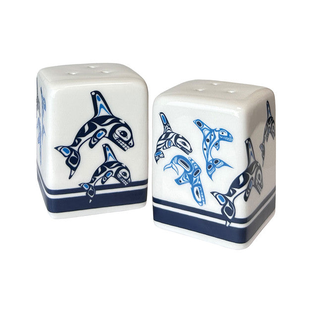 Salt & Pepper Shaker Set Paul Windsor Orca Family