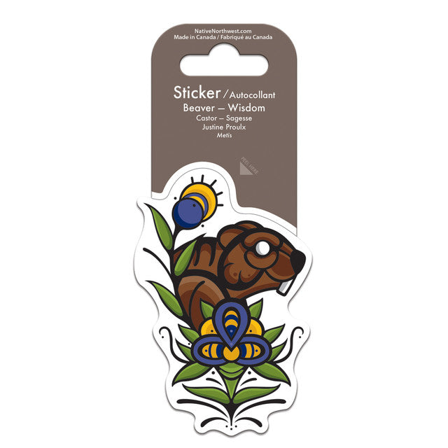 Vinyl Sticker Justine Prouix Beaver Wisdom