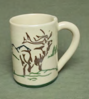 S Robertson Mug Elk - S Robertson Mug Elk -  - House of Himwitsa Native Art Gallery and Gifts