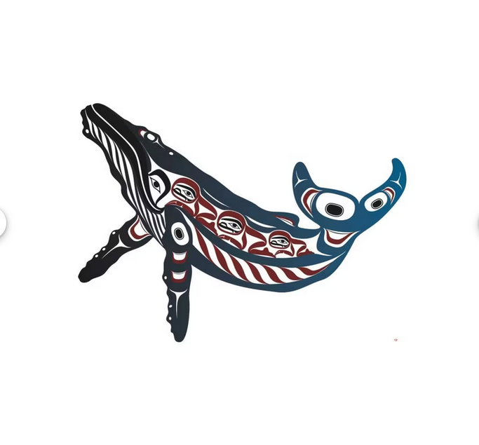 Magnet Mark Preston Humpback Whale - Magnet Mark Preston Humpback Whale -  - House of Himwitsa Native Art Gallery and Gifts