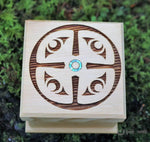 Shain Jackson Mini Cedar Bentwood Boxes - Spindle Whorl / Small - 304-SSB - House of Himwitsa Native Art Gallery and Gifts
