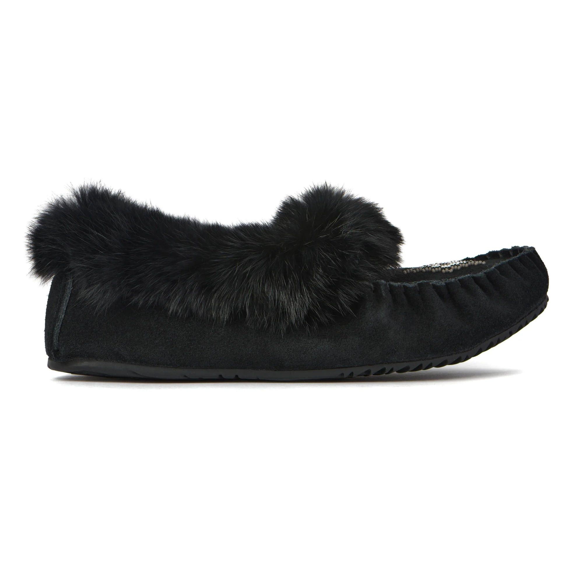 Street Suede Moccasins Black -  -  - House of Himwitsa Art Gallery