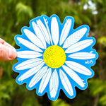 Westcoastees Surfboard Daisy Sticker - Westcoastees Surfboard Daisy Sticker -  - House of Himwitsa Native Art Gallery and Gifts