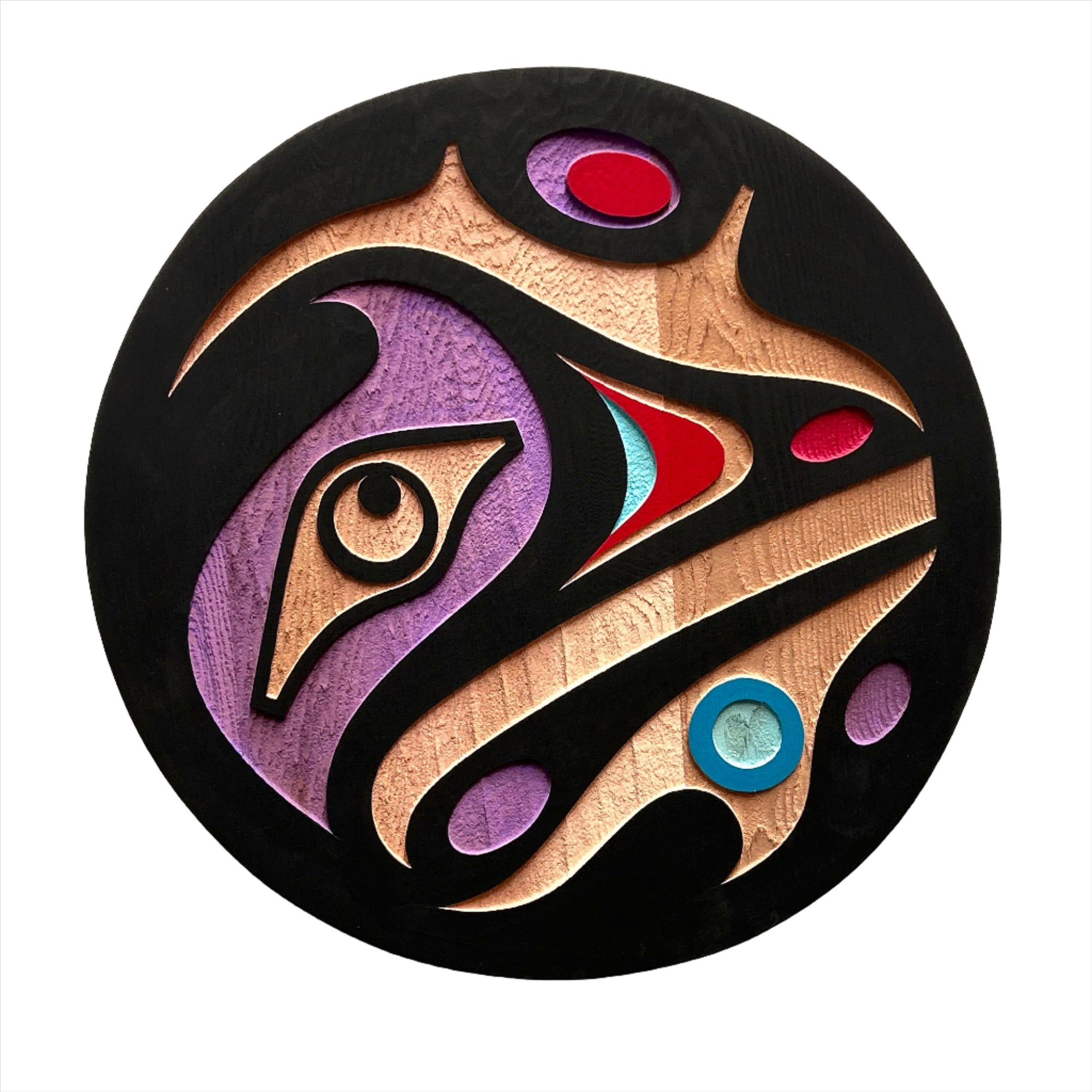 Trevor Hunt Raven 12'' Sandblasted Panels -  - Carving - House of Himwitsa Art Gallery