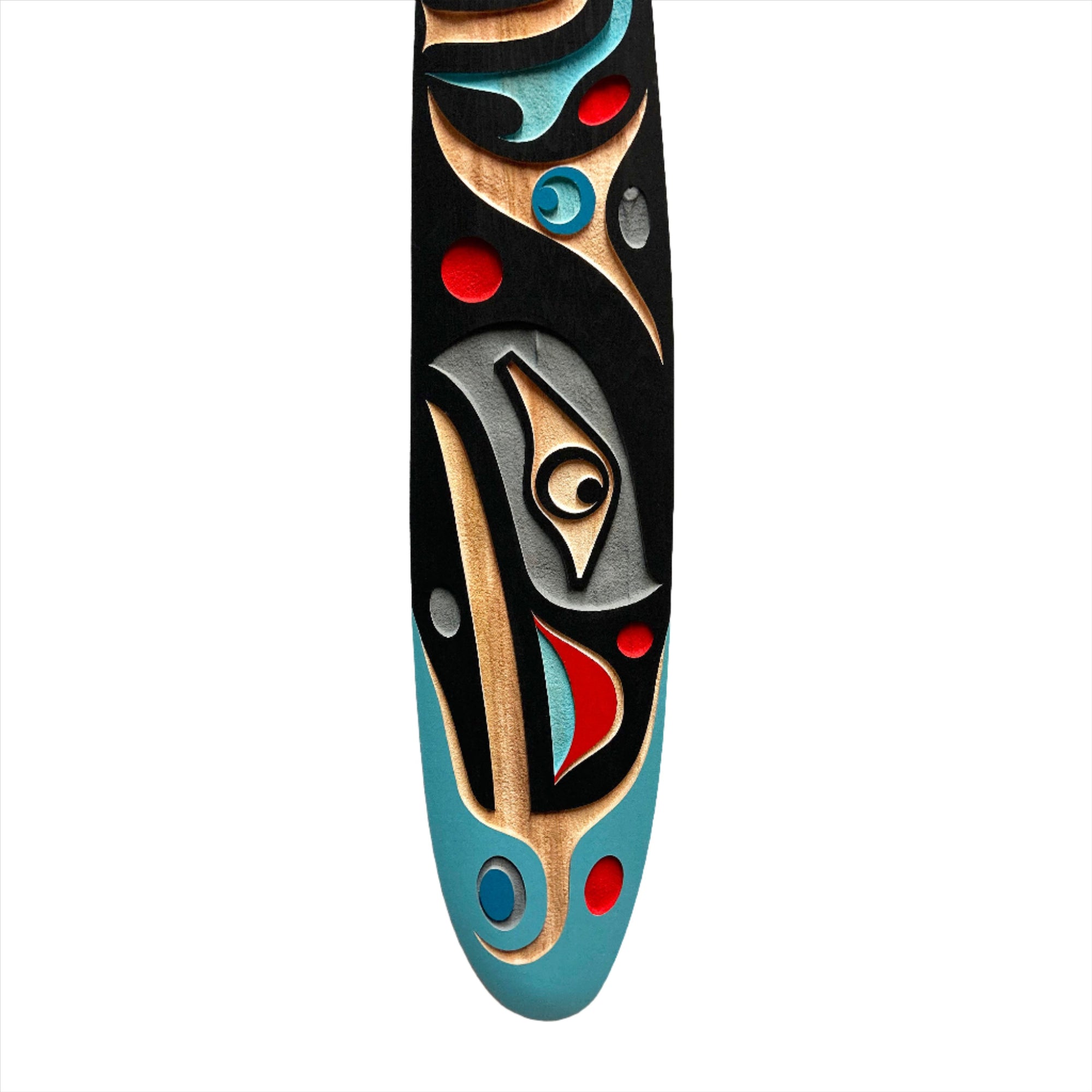 TREVOR HUNT EAGLE YELLOW CEDAR PADDLE 5 FEET 2.5" - Trevor Hunt - PADDLES - House of Himwitsa Art Gallery