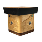Trevor Husband Abalone Inlay Bentwood Box Thunderbird - Trevor Husband -  - House of Himwitsa Art Gallery