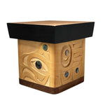 Trevor Husband Abalone Inlay Bentwood Box Thunderbird - Trevor Husband -  - House of Himwitsa Art Gallery