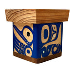 Trevor Husband Red / Yellow Cedar Hummingbird Abalone Inlay Bentwood Box - Trevor Husband -  - House of Himwitsa Art Gallery