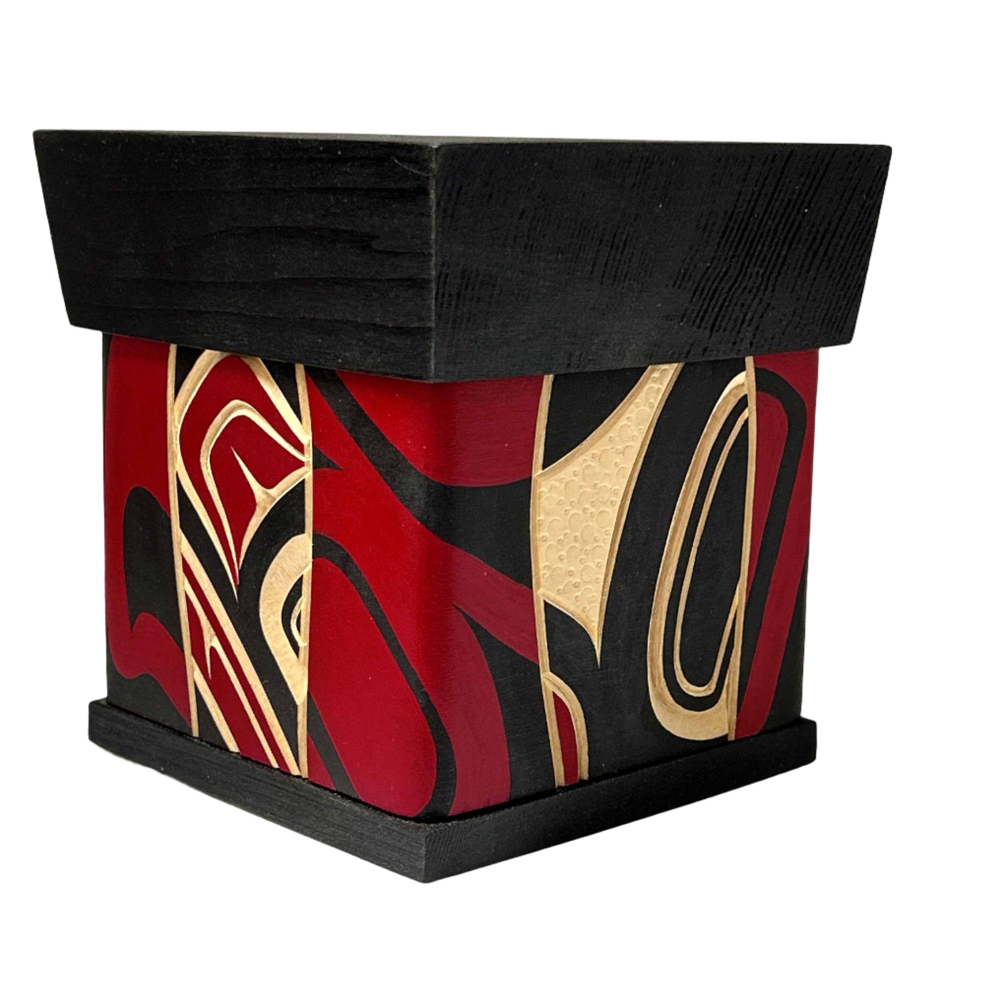 James Michels Eagle Red Cedar Bentwood Wood Box - James michels - Bentwood box - House of Himwitsa Art Gallery