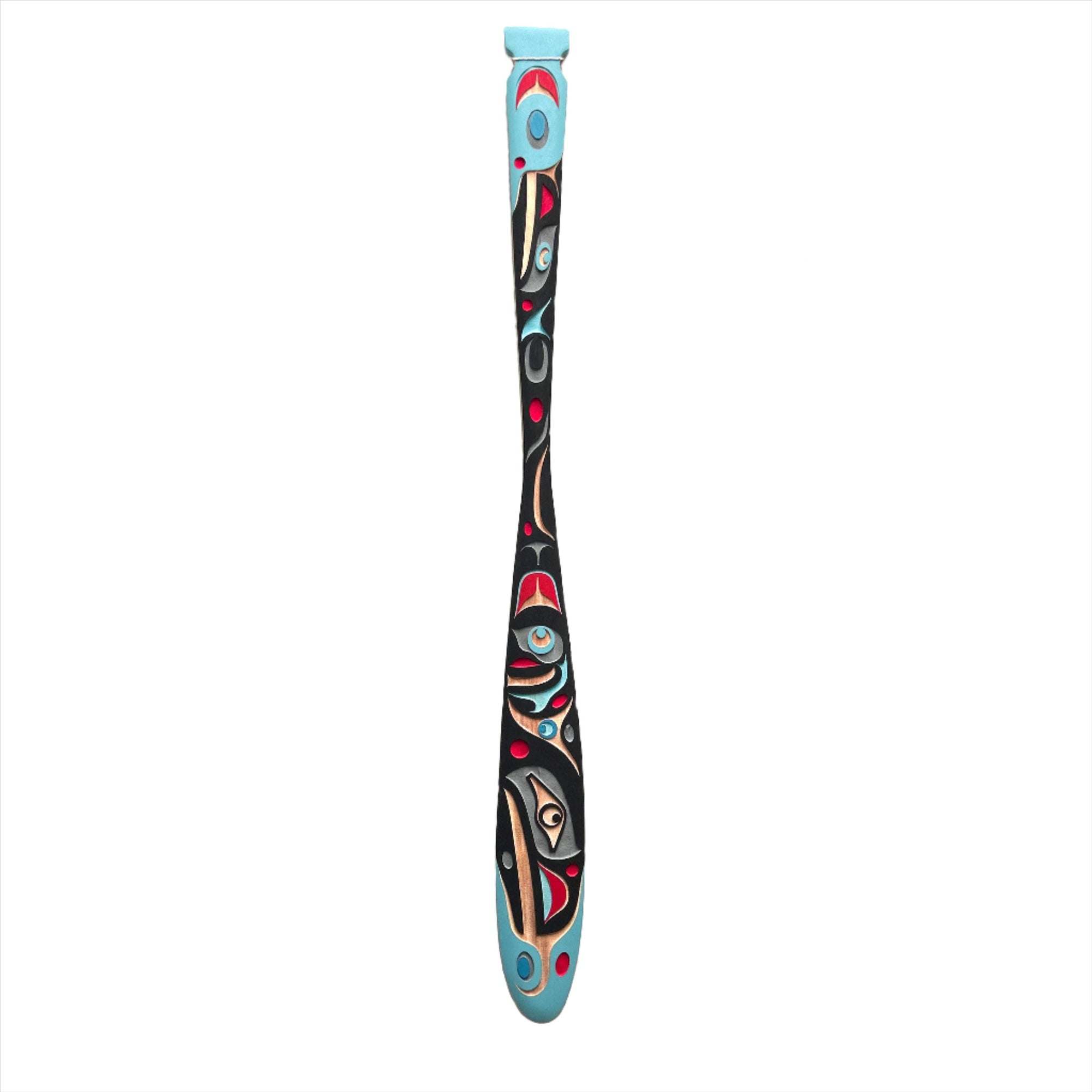 TREVOR HUNT EAGLE YELLOW CEDAR PADDLE 5 FEET 2.5" - Trevor Hunt - PADDLES - House of Himwitsa Art Gallery