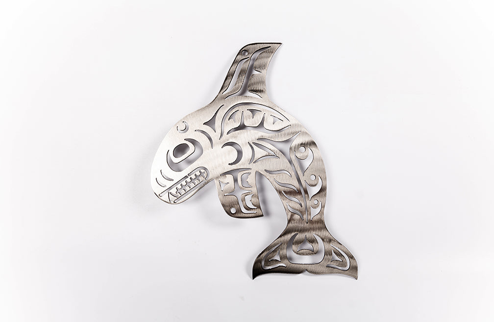 Trevor Husband: Orca Whale 13" Silver In Colour