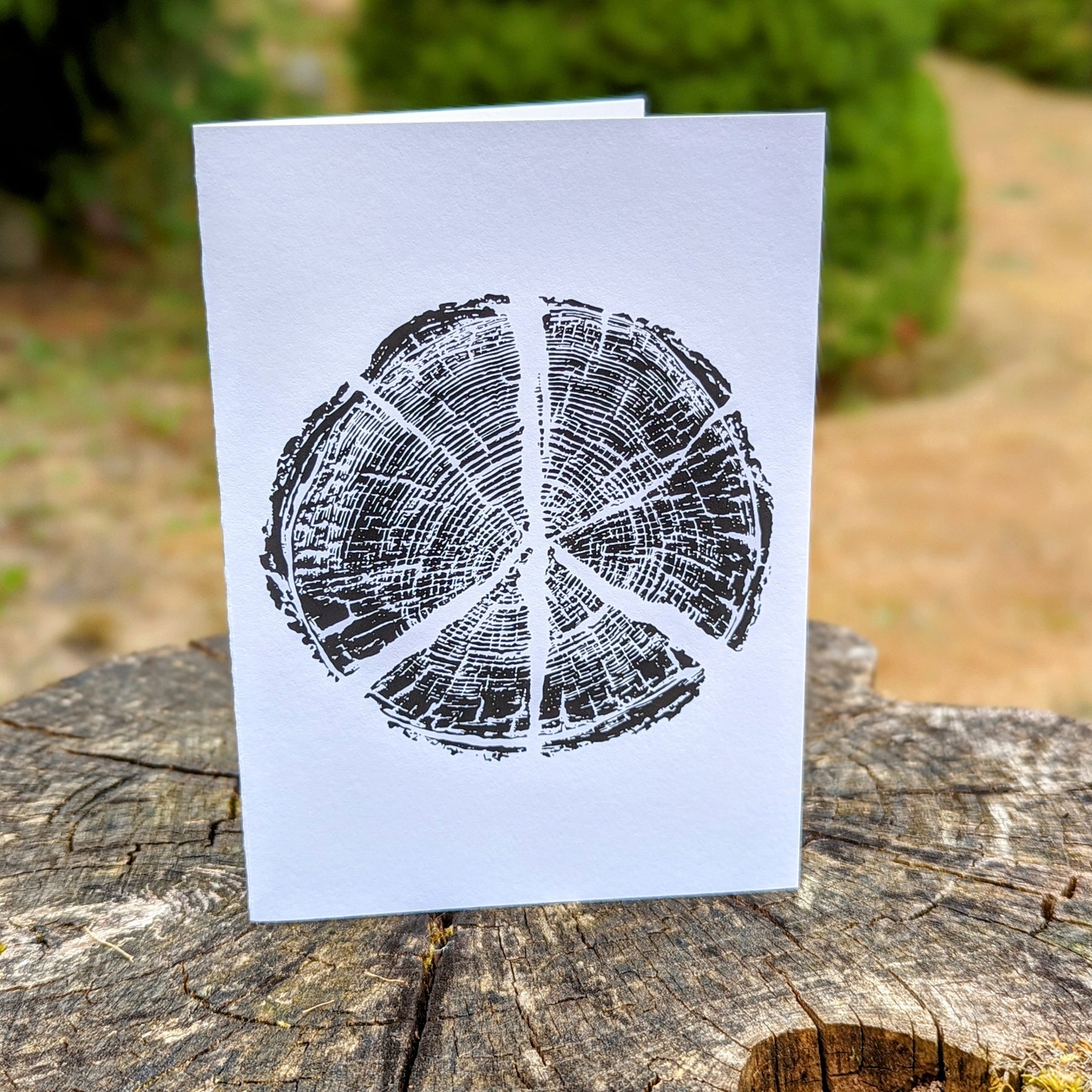 Westcoastees Hand Silkscreened Tree Peace Art Card - Westcoastees Hand Silkscreened Tree Peace Art Card -  - House of Himwitsa Native Art Gallery and Gifts