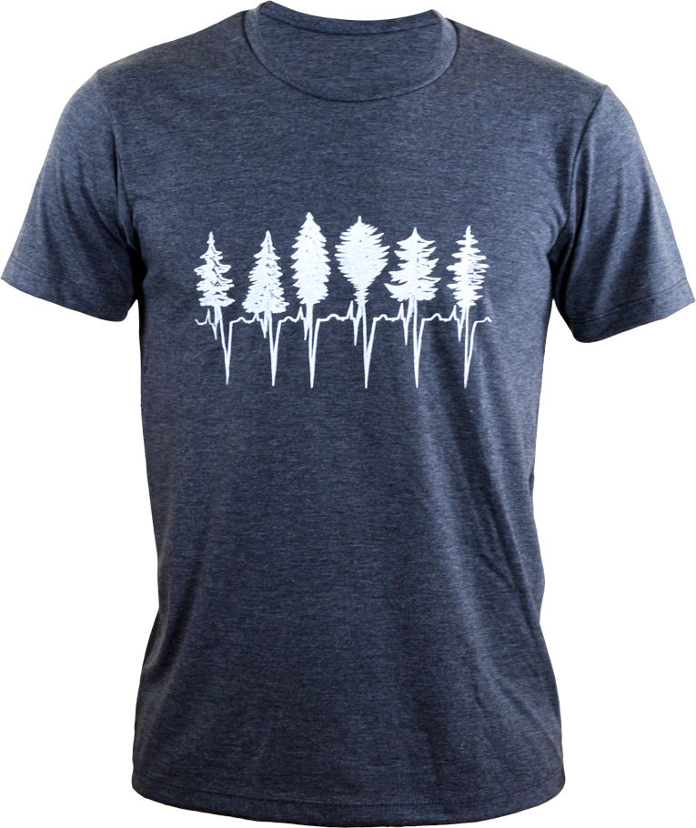 T Shirt Treeline Charcoal - XXL / Heather Charcoal -  - House of Himwitsa Native Art Gallery and Gifts