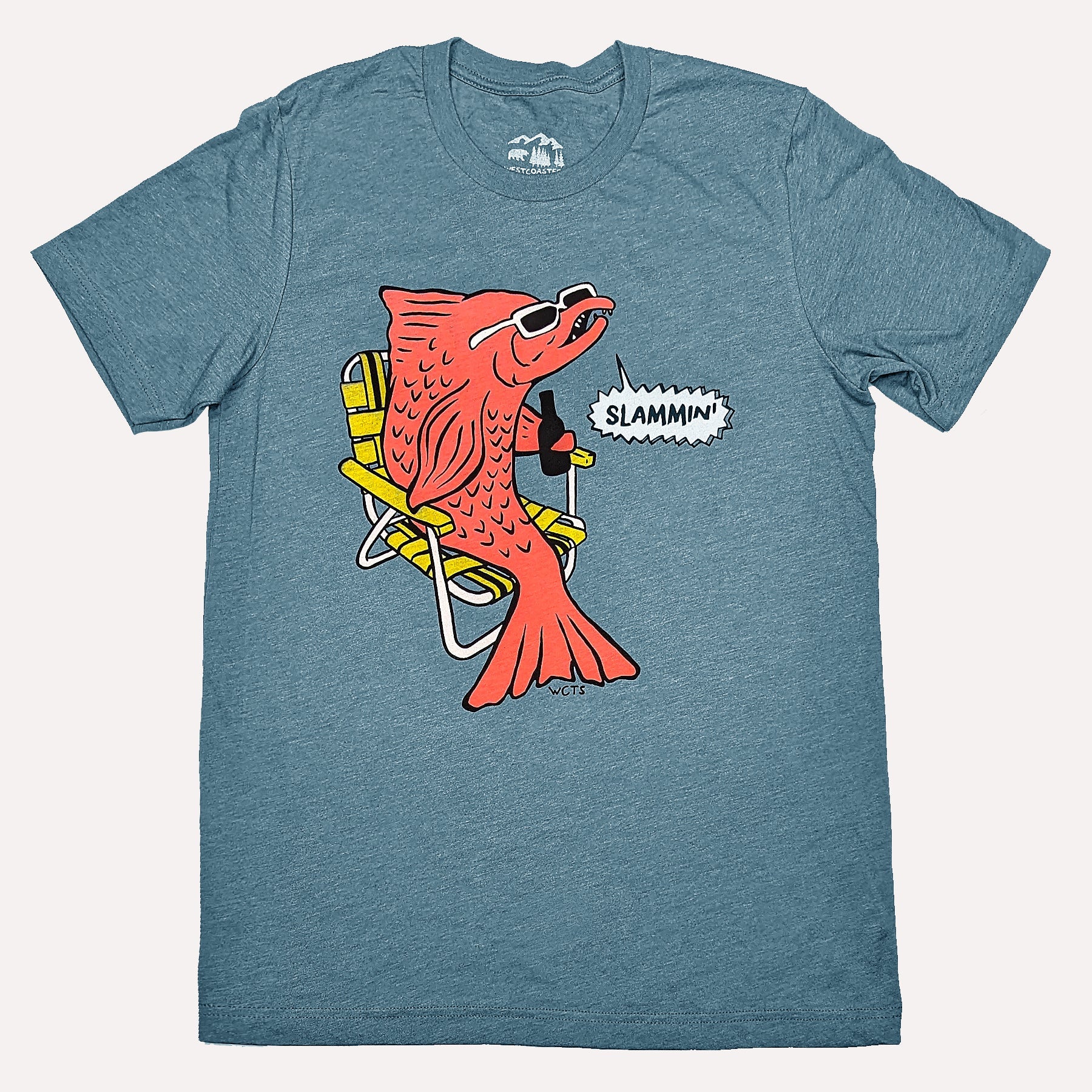 Westcoastees T-Shirt Ella The Salmon - Westcoastees T-Shirt Ella The Salmon -  - House of Himwitsa Native Art Gallery and Gifts