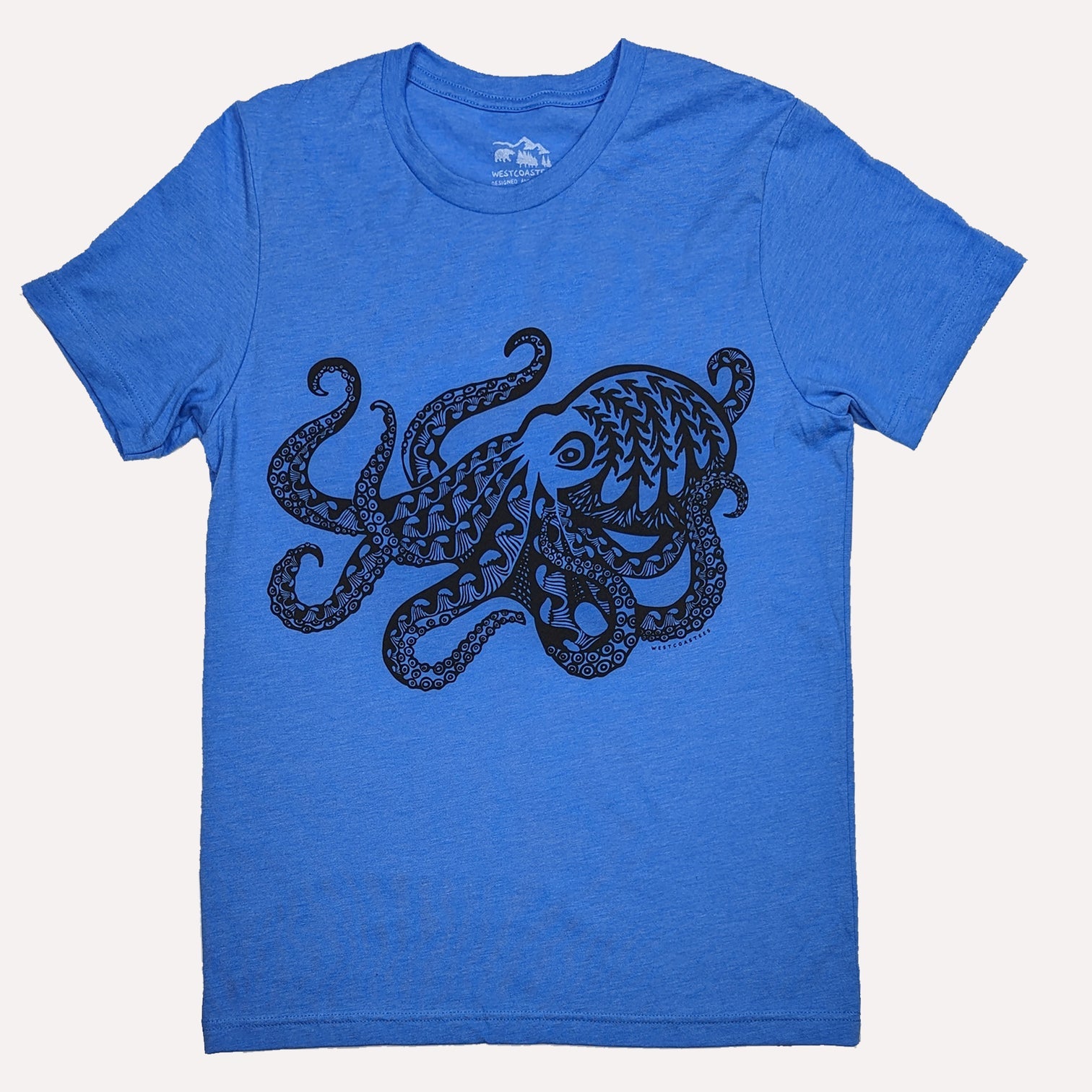 Westcoastees T-Shirt Forest Octopus - Westcoastees T-Shirt Forest Octopus -  - House of Himwitsa Native Art Gallery and Gifts