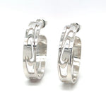 Grant Pauls Sterling Silver Earrings Raven Hoop -  - Silver Earrings - House of Himwitsa Art Gallery