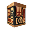 Victor West Bentwood Box Raven - Victor West - Bentwood box - House of Himwitsa Art Gallery