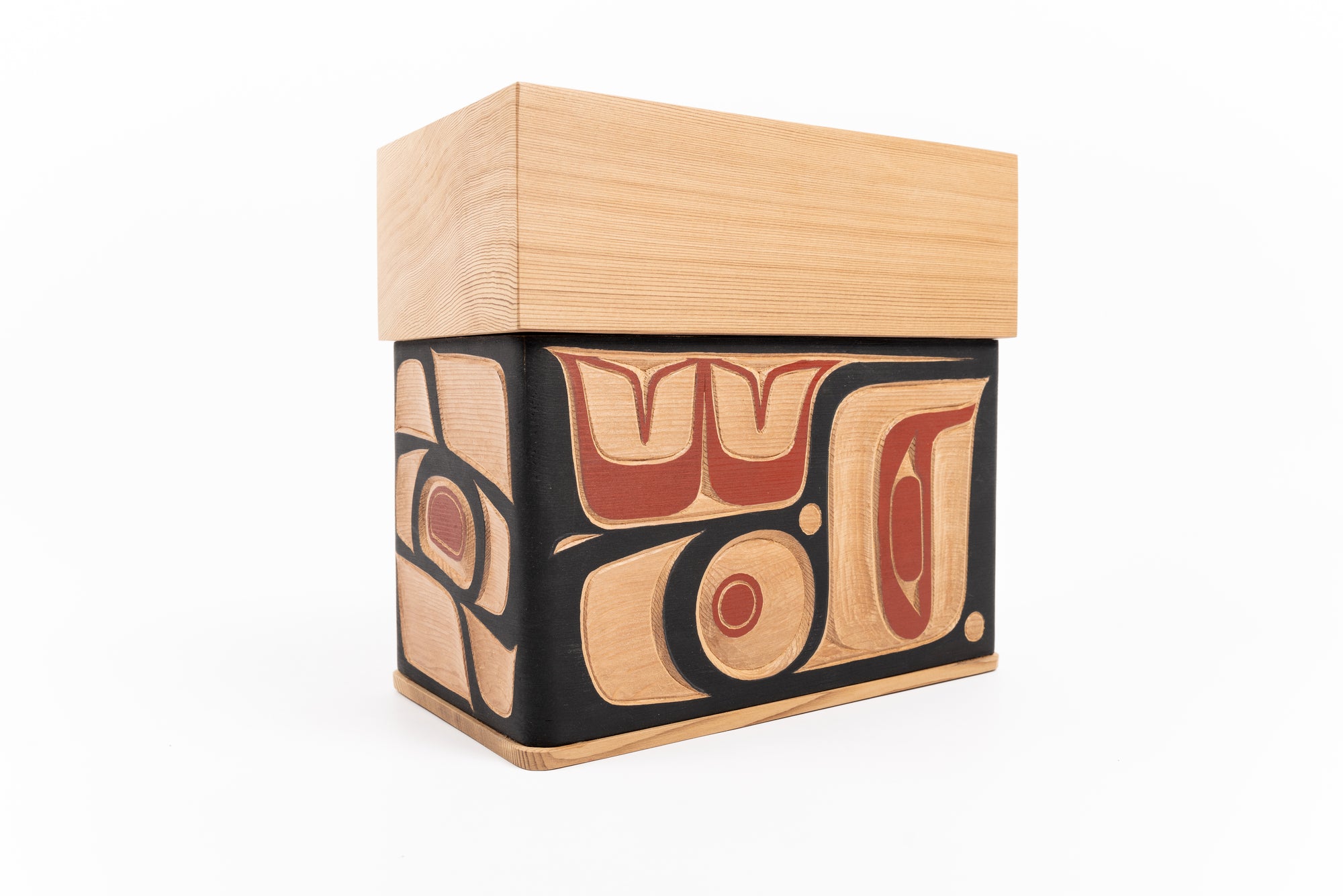 Victor West Abstract Bentwood Box - Victor West Abstract Bentwood Box -  - House of Himwitsa Native Art Gallery and Gifts