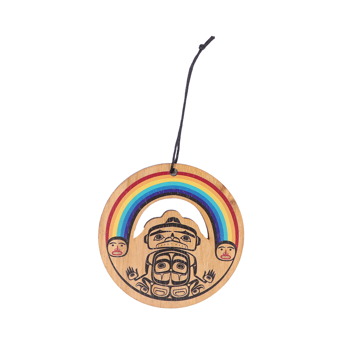 Wood Ornament Rainbow