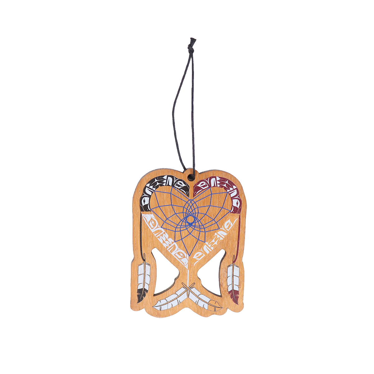 *Wood Ornament Healing Eagle Heart - *Wood Ornament Healing Eagle Heart -  - House of Himwitsa Native Art Gallery and Gifts