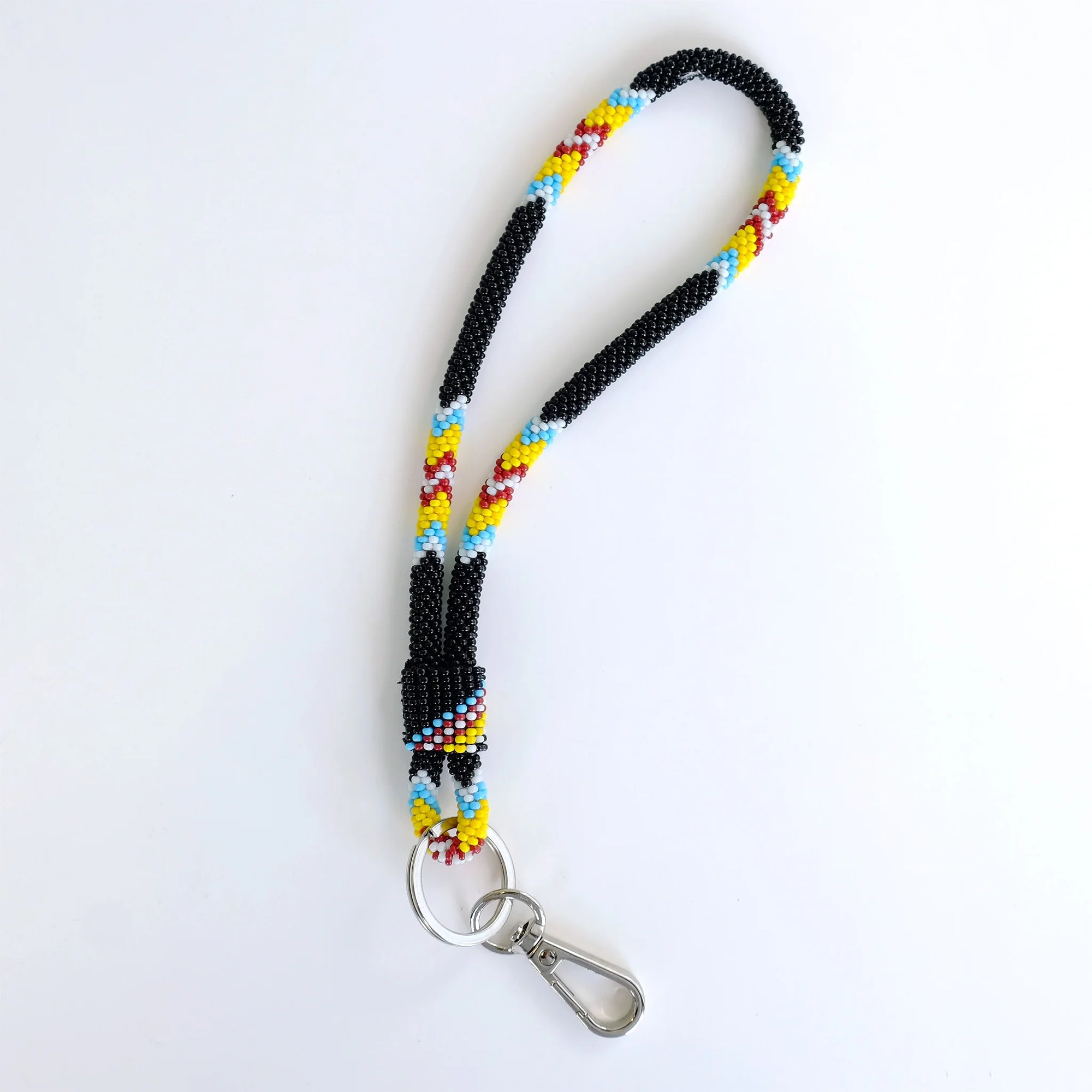7" Black Beaded Wrist Lanyard -  -  - House of Himwitsa Art Gallery