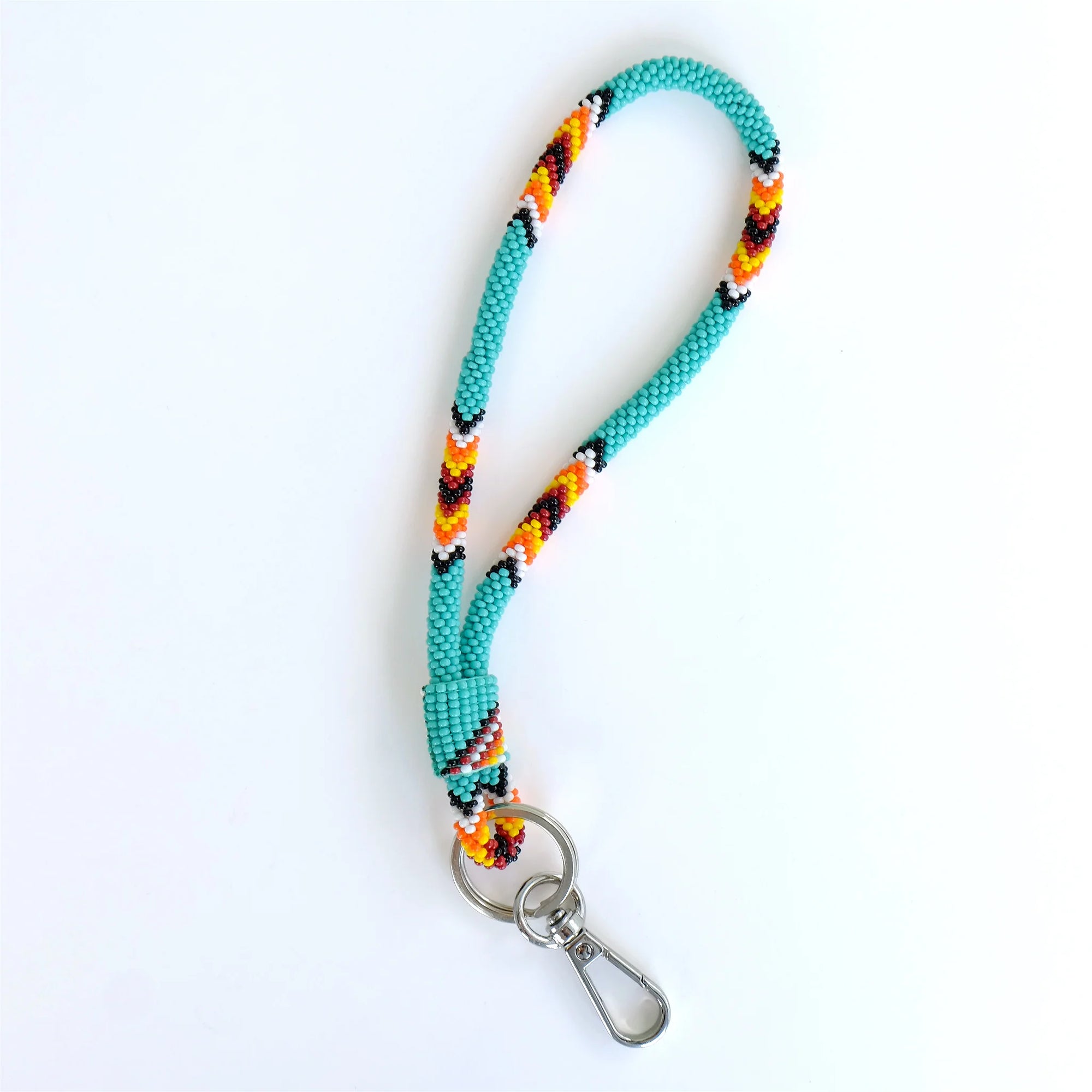 7" Teal Beaded Wrist Lanyard -  -  - House of Himwitsa Art Gallery