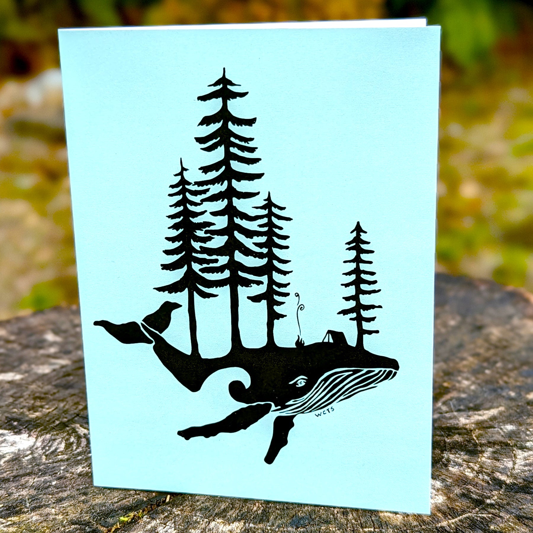 Westcoastees Whale Island Art Card - Westcoastees Whale Island Art Card -  - House of Himwitsa Native Art Gallery and Gifts