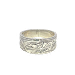 Ron Jackson Wolf 3/8" Silver Tapered Band Rings - Ron Jackson - Jewellery - House of Himwitsa Art Gallery