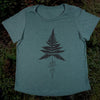 Westcoastees Women's Unalome Fern Scoop Neck T-shirt