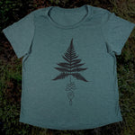 Westcoastees Women's Unalome Fern Scoop Neck T-shirt