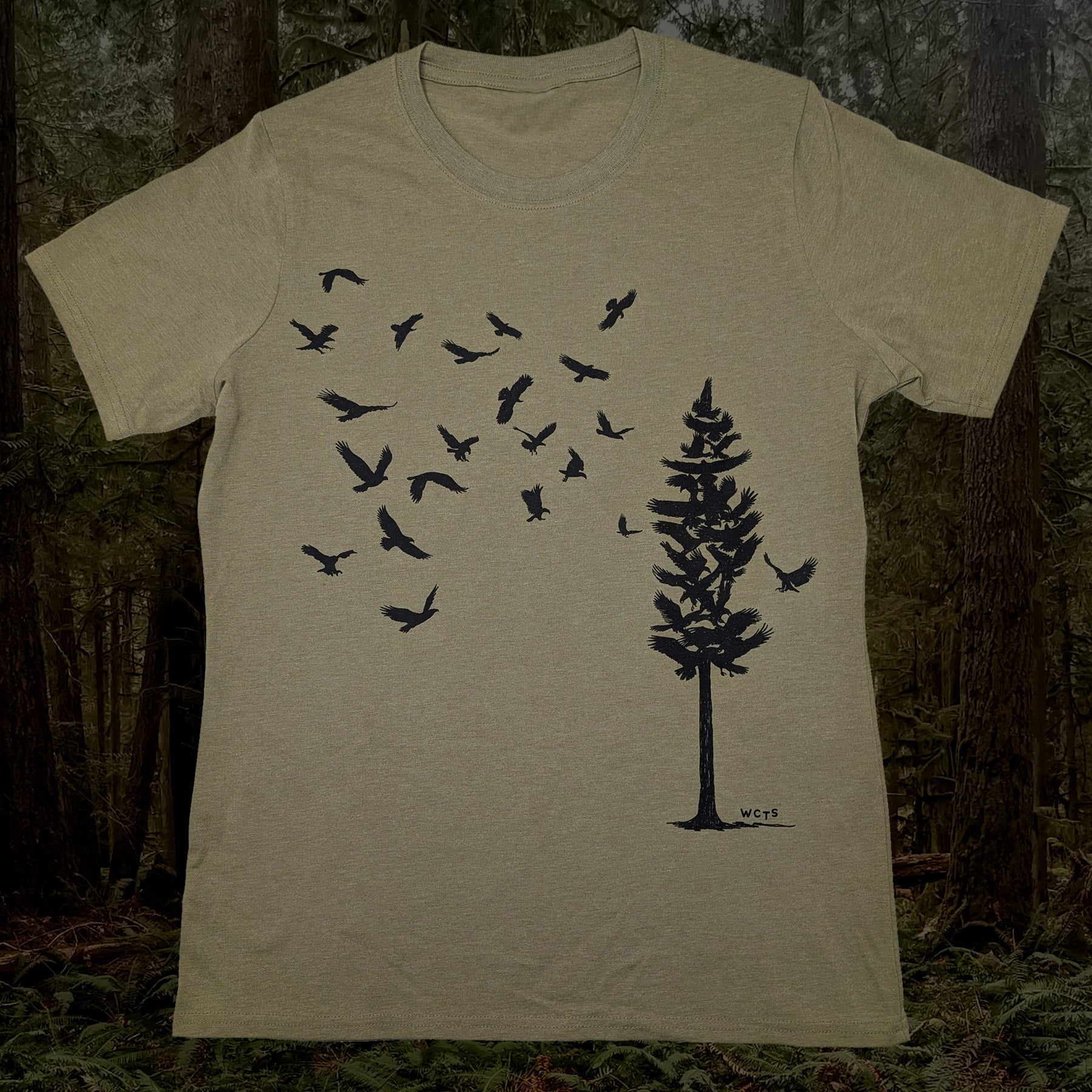 Westcoastees Women's Eagle Pine Crew Neck T-shirt