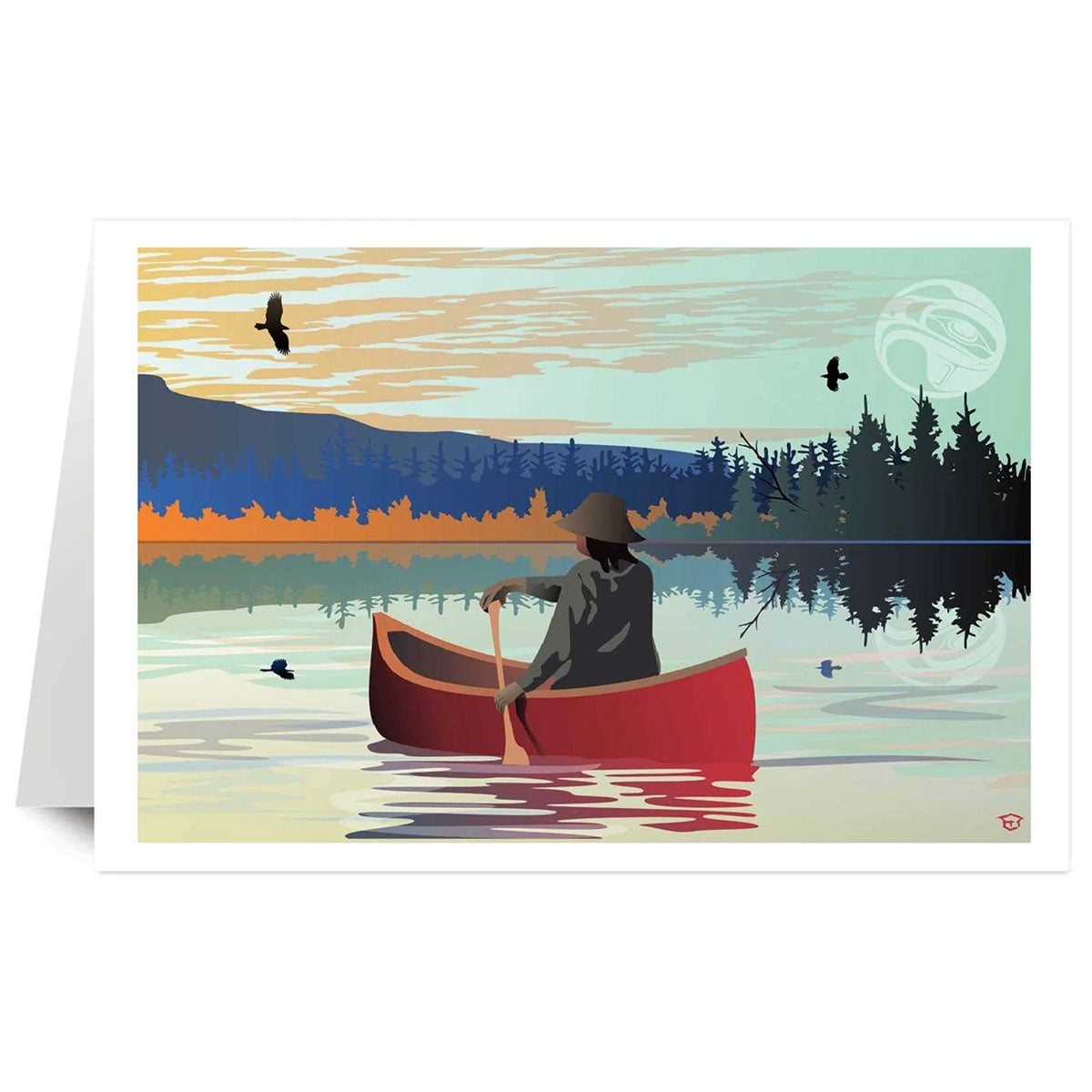 Art Card Mark Preston Lone Canoe -  - Art Card - House of Himwitsa Art Gallery