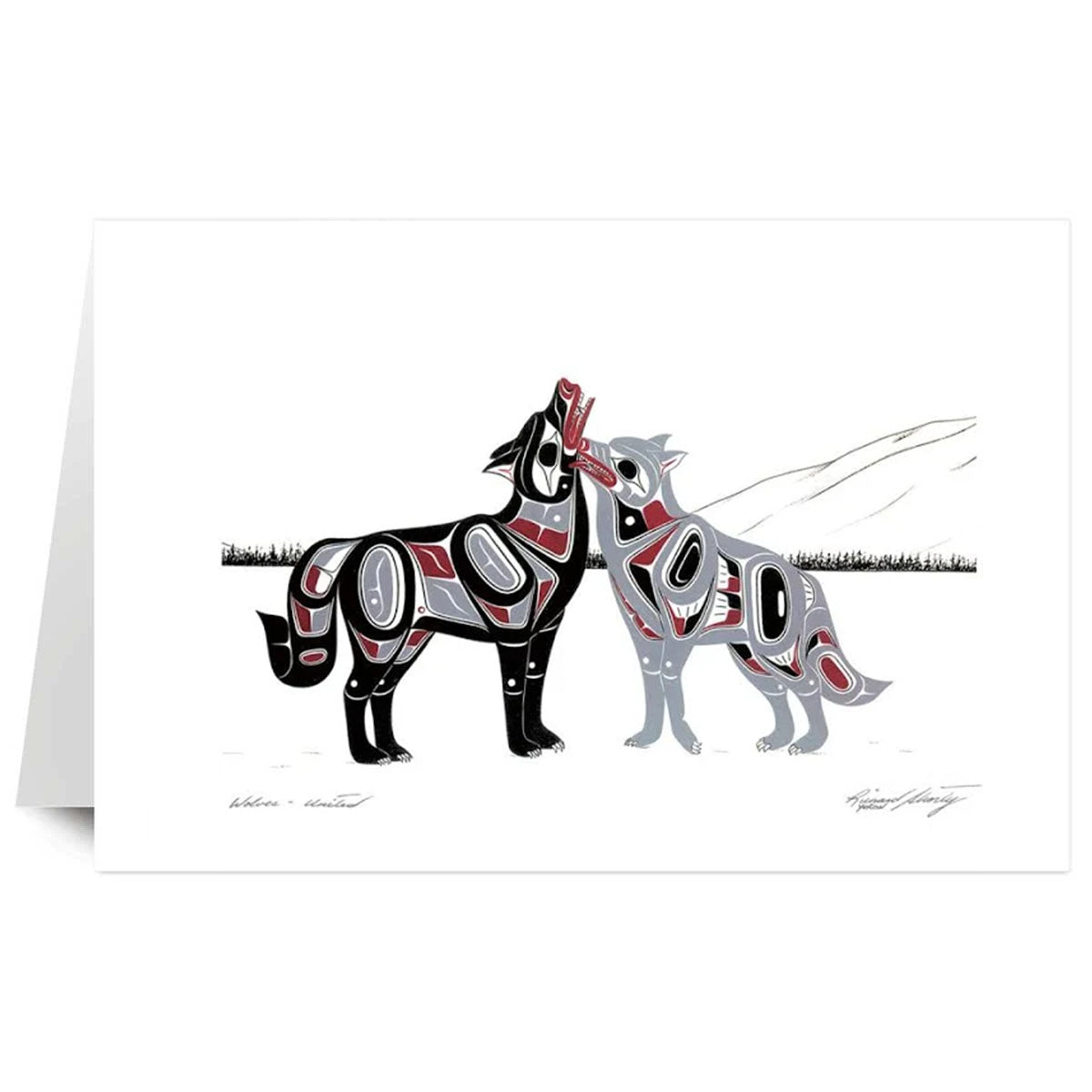 Art Card Richard Shorty Wolves United -  - Art Card - House of Himwitsa Art Gallery