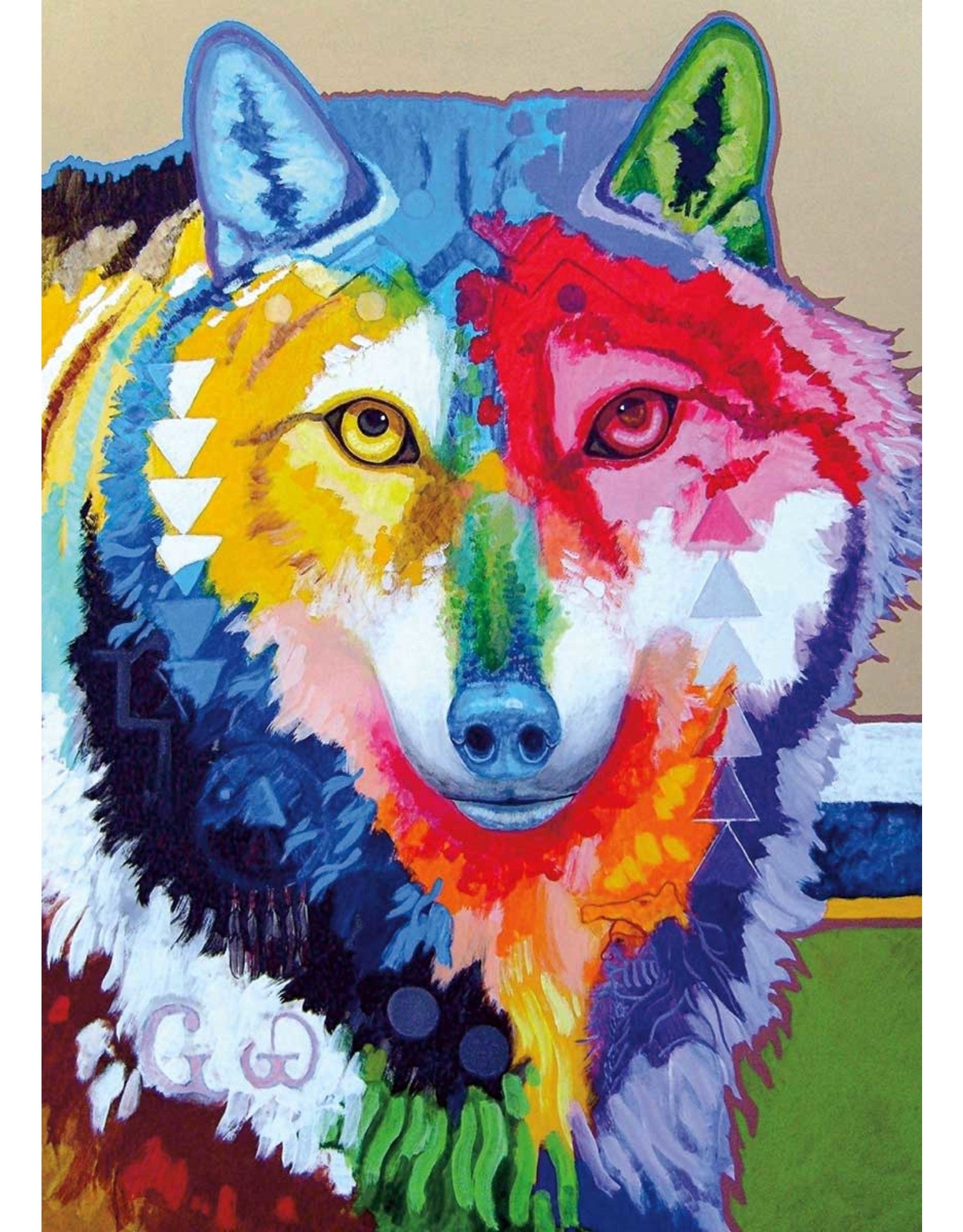 Art Card John Balloue Big Wolf - Art Card John Balloue Big Wolf -  - House of Himwitsa Native Art Gallery and Gifts
