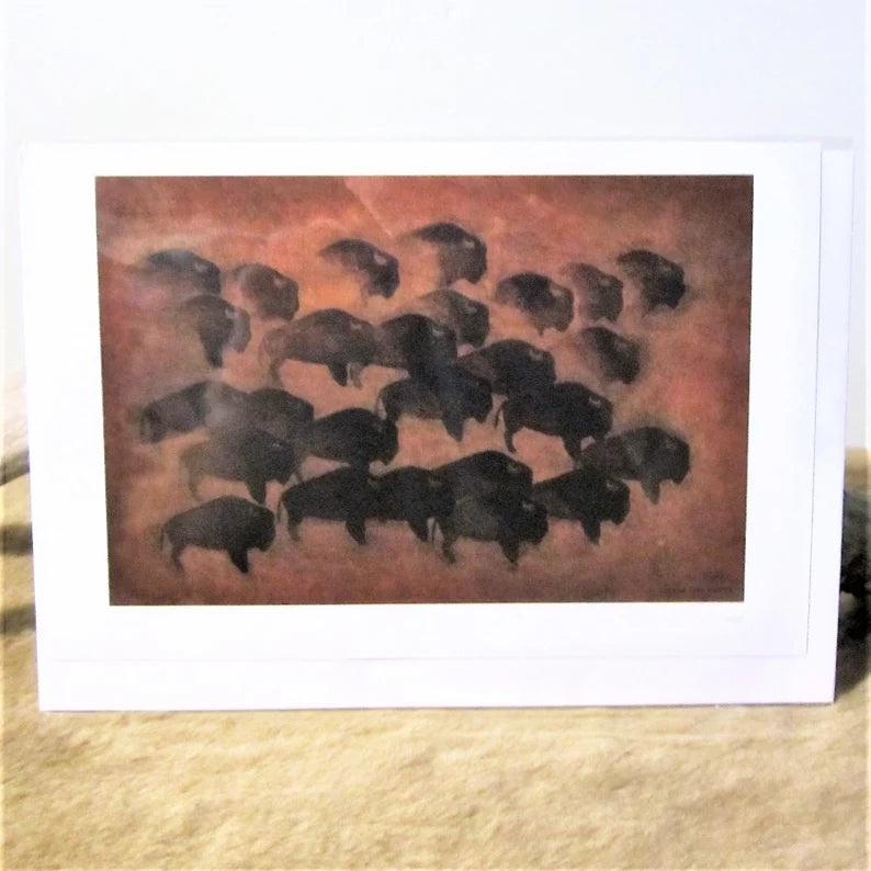 Art Card Benjamin Chee Chee Bison - Art Card Benjamin Chee Chee Bison -  - House of Himwitsa Native Art Gallery and Gifts