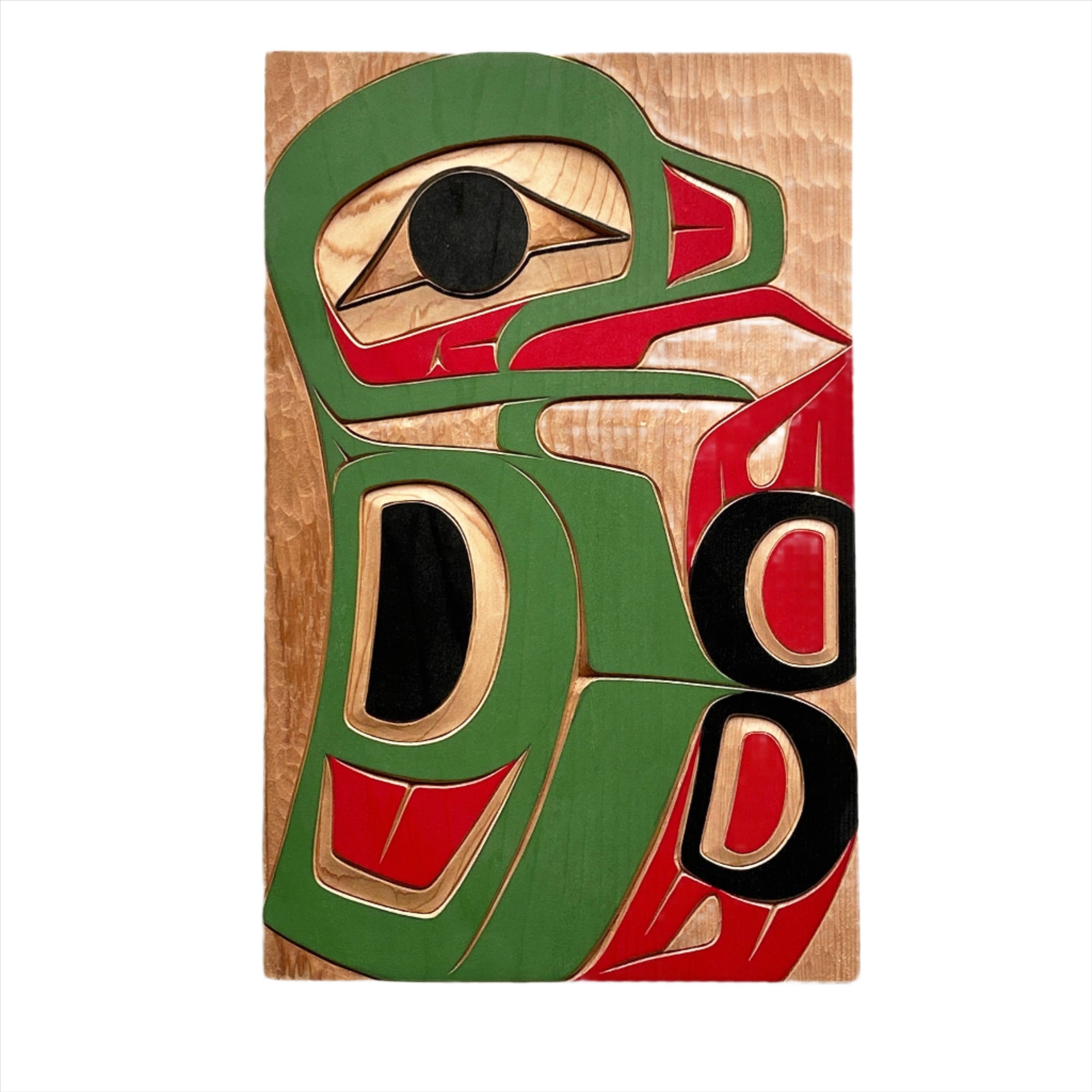 Cecilia Adams 8" x 12" Panel A Red Cedar Frog -  - Panel - House of Himwitsa Art Gallery