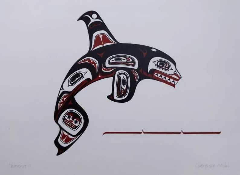 Art Card Clarence Mills Skanna II - Art Card Clarence Mills Skanna II -  - House of Himwitsa Native Art Gallery and Gifts