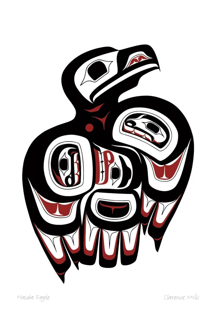 Art Card Clarence Mills Haida Eagle - Art Card Clarence Mills Haida Eagle -  - House of Himwitsa Native Art Gallery and Gifts