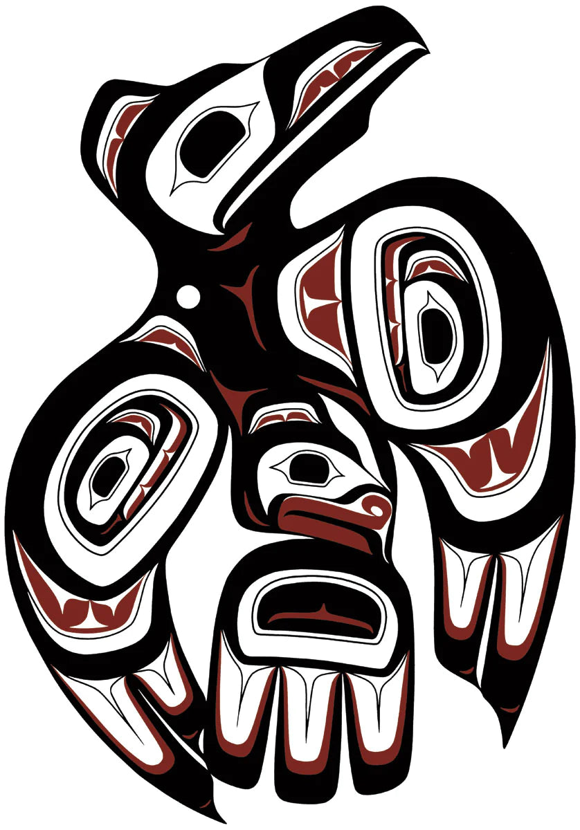 Art Card Clarence Mills Haida Raven lll - Art Card Clarence Mills Haida Raven lll -  - House of Himwitsa Native Art Gallery and Gifts