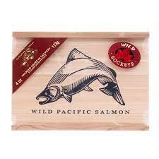 4oz Smoked Wild Sockeye Salmon in Specialty Wood Box - 4oz Smoked Wild Sockeye Salmon in Specialty Wood Box -  - House of Himwitsa Native Art Gallery and Gifts