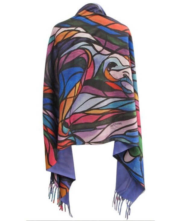 Eco Shawl Don Chase Salmon Hunter -  - SHAWL - House of Himwitsa Art Gallery