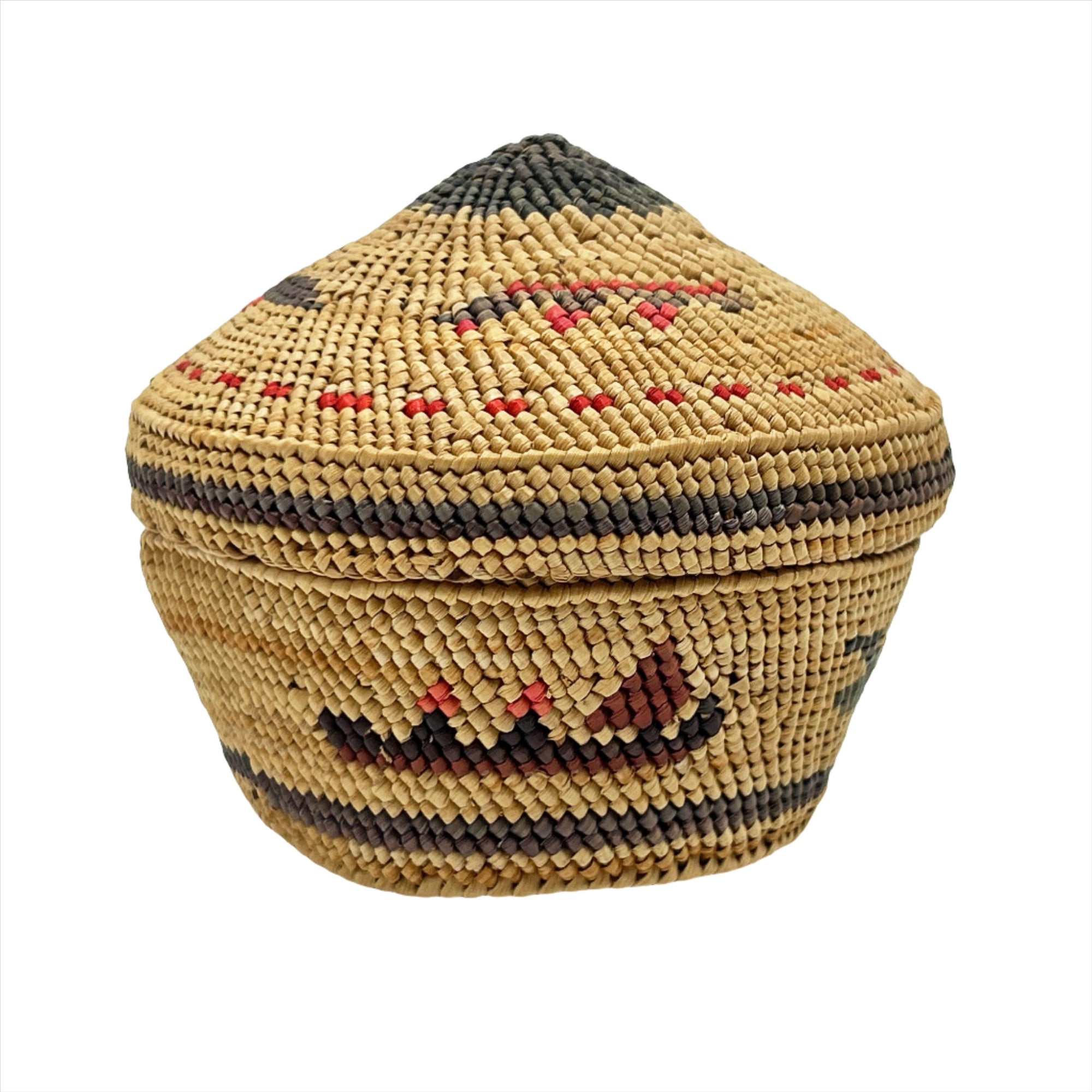 Frances Williams Nuu-Chah-Nulth Woven Round Basket - Maynards Fine Art and Antiques -  - House of Himwitsa Art Gallery
