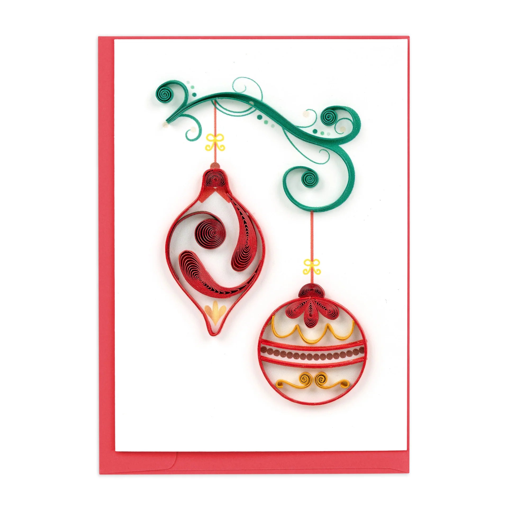 Quilling Gift Enclosure Card Red Ornament