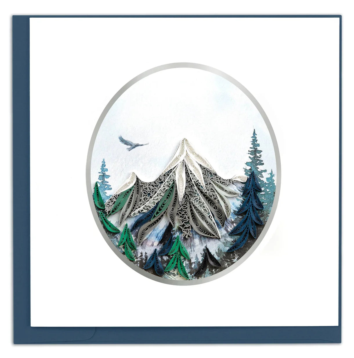 Quilling Art Card Mountain Landscape