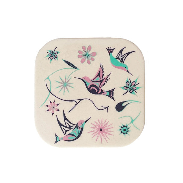 BAMBOO COASTERS - Hummingbird - BFCLH - House of Himwitsa Native Art Gallery and Gifts