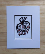 MATTED ART CARDS CLARENCE MILLS - Haida Eagle - POD782M - House of Himwitsa Native Art Gallery and Gifts