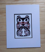 MATTED ART CARDS CLARENCE MILLS - Haida Grizzly Bear - POD780M - House of Himwitsa Native Art Gallery and Gifts