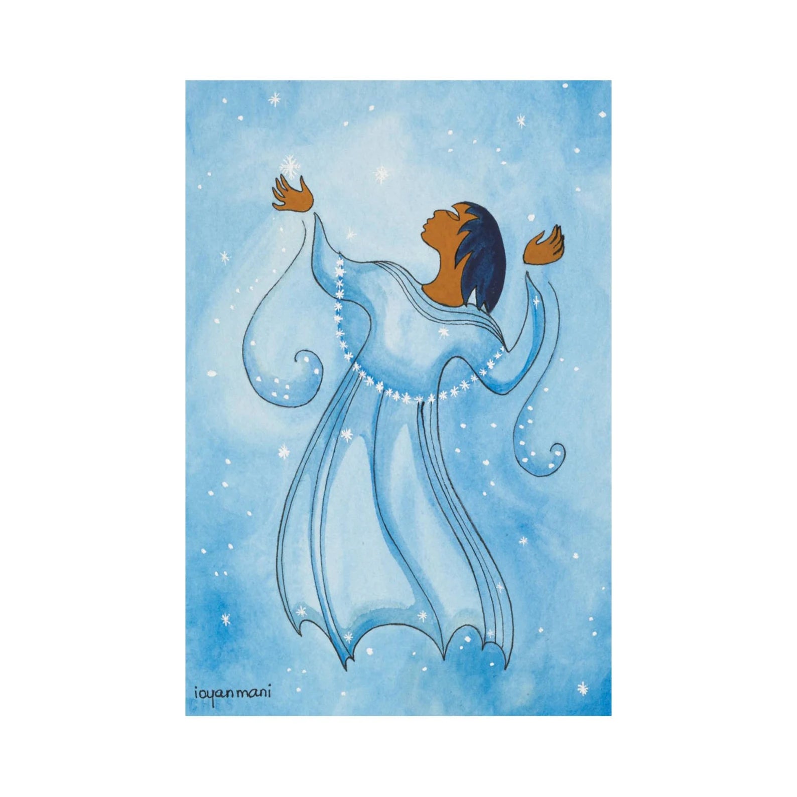 Art Card Maxine Noel Snowflakes - Art Card Maxine Noel Snowflakes -  - House of Himwitsa Native Art Gallery and Gifts